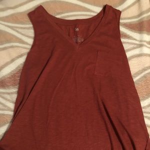 Vneck Pocket Tank Top